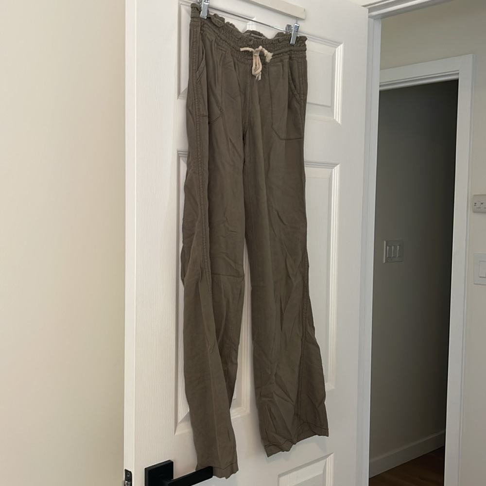Linen Drawstring Pants - Picture 2 of 4